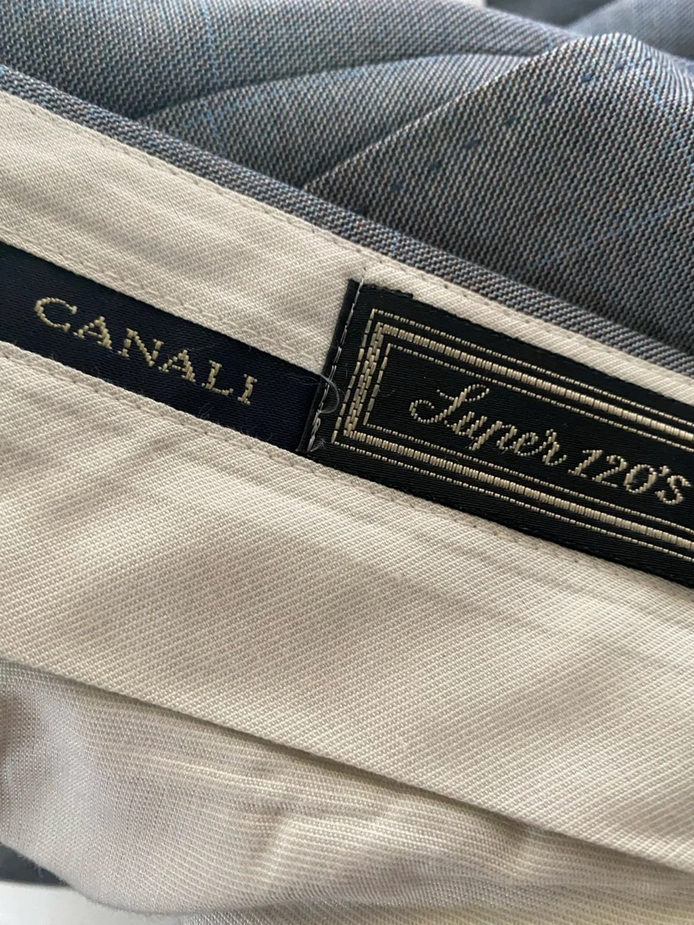 Canali Italy Gray Wool Pants Super 120s It 56 L US 40